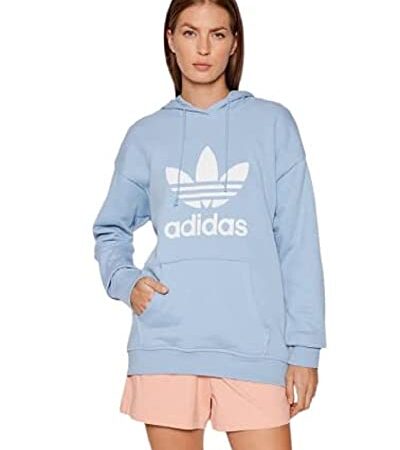 adidas TRF Hoodie Felpa con Cappuccio, Ambient Sky, 40 Donna