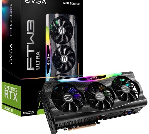 EVGA GeForce RTX 3080 Ti FTW3 ULTRA GAMING, 12G-P5-3967-KR, 12GB GDDR6X, iCX3 Technology, ARGB LED, Metal Backplate