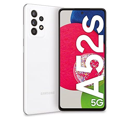 Samsung Galaxy A52s 5G Smartphone, Display Infinity-O FHD+ da 6,5 pollici, 6GB RAM e 128GB di memoria interna espandibile, Batteria 4.500 mAh e Ricarica Ultra-Rapida, Awesome White [Versione Italiana]