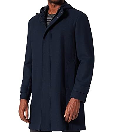 Sisley Coat 2ELJ5K2O9 Cappotto in Misto Lana, Blue 901, 50 Uomo