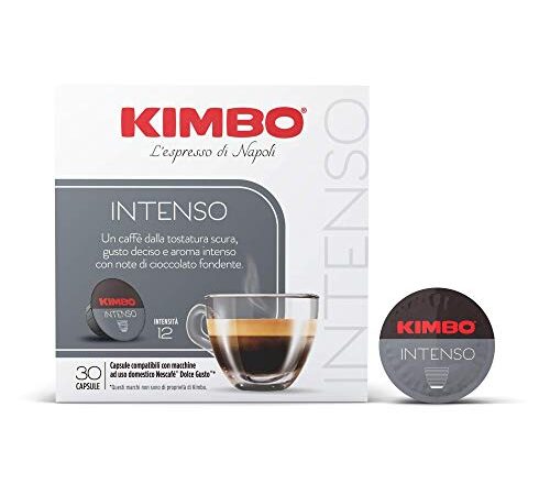 Kimbo Capsule Di Caffè Intenso Compatibile Con Nescafé Dolce Gusto (2 Pacchi Da 30 Capsule, Totale 60 Capsule) - 420 g