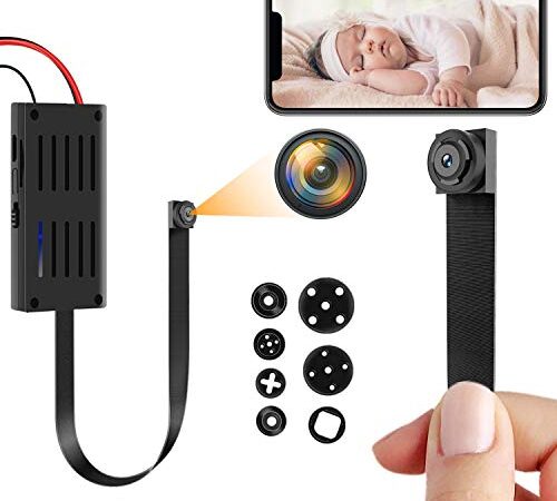 Mini Telecamera Spia Wifi, 4K/1080P HD Telecamera Nascosta Portatile DIY Microcamera Spia Wireless con Rilevamento di Movimento Piccole Telecamere di Sorveglianza per Interni/Esterni