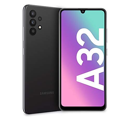 Samsung Galaxy A32 4G Smartphone Android Senza SIM 6.4 Pollici, Display Infinity-U FHD+, 4 Fotocamere Posteriori, 4GB RAM e 128GB, Batteria 5.000 mAh, Awesome Black (Nero) [Versione Italiana]