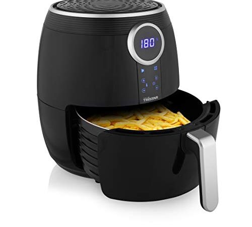 Tristar Friggitrice Ad Aria Airfryer Digitale, 4.5 Litri, 1500 W, 8 Programmi di Cottura, Schermo Tattile, senza Bpa, Nero