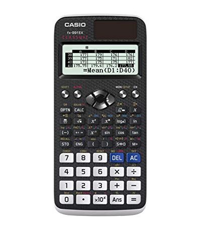 Casio Fx-991Ex Calcolatrice Scientifica Con 552 Funzioni, Nero Bianco, 10 X 165 X 76 Mm