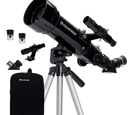 Celestron Travelscope 70 - Telescopio Portatile, Rifrattore da 70 mm, Nero