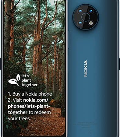 Nokia G50 - Smartphone 5G con display HD+ da 6,82″, Android 11, 4 GB di RAM/128 GB di ROM, batteria da 5000 mAh, tripla fotocamera da 48 MP, compatibilità con la ricarica rapida da 18W - Nordic Blue