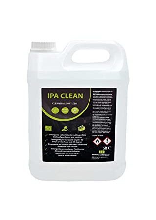 IPA Clean, Isopropanolo, Alcool Isopropilico, Alcool puro al 99,9%, Pulizia Stampanti 3D, Elettronica, Detergente per Vaschette ad Ultrasuoni, Multiuso - tanica da 5 litri