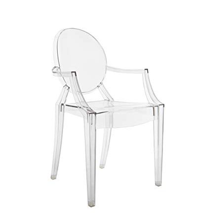 Kartell Louis Ghost, Set da 4 Sedie, Cristallo