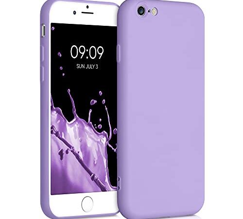 kwmobile Custodia Compatibile con Apple iPhone 6 / 6S - Cover Silicone Gommato - Back Case Protezione Posteriore Cellulare - Lavanda Lilla