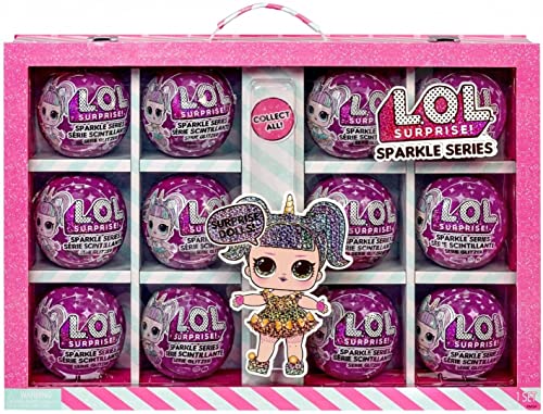 LOL Surprise Serie Sparkle Collezione da 12 Bambole con Glitter Assortite, Oltre 80 Sorprese Tra Cui Bambole, Con Sorpresa d'Acqua Da Collezione, Età 4+ Anni, Esclusivo Amazon