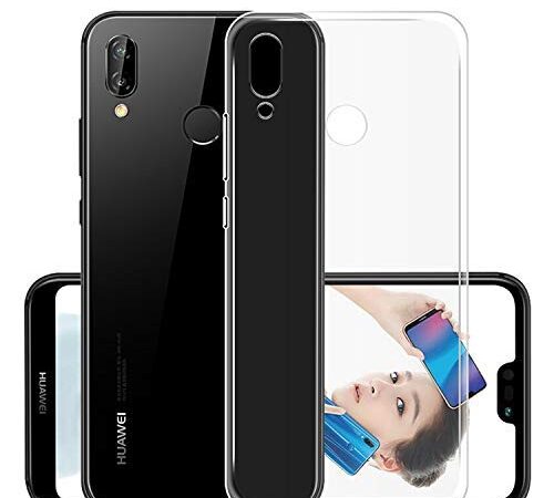 NEW'C Cover Compatibile con Huawei P20 Lite, Custodia Gel Trasparente Morbida Silicone Sottile TPU [Ultra Leggera e Chiaro]