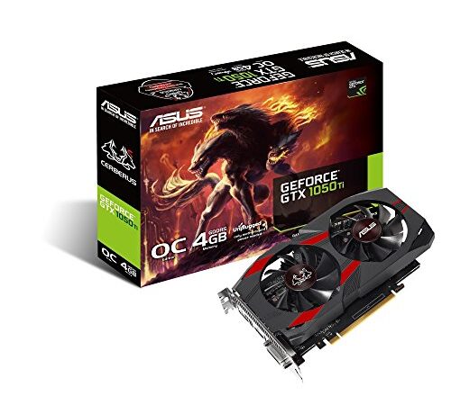 ASUS Cerberus GeForce GTX 1050 Ti OC Edition 4 GB GDDR5, Scheda Video Gaming per Gaming HD e eSport