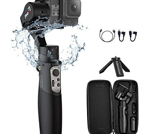 Hohem iSteady Pro 3 Gimbal per Gopro Hero 8, Stabilizzatore per Gopro,Compatibile per Fotocamera GoPro 8 7 6 5 4 3, DJI Osmo, Sony RX0, Yi Cam 4K, SJCAM, Splash Proof, Controllo WiFi, 12 Ore di Lavoro