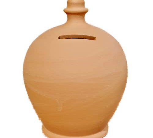 Salvadanaio in Terracotta, Varie Misure, 100% Made in Italy (vicino Assisi) da rompere (senza foro inferiore) fatto a mano