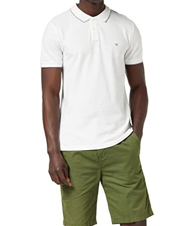 Wrangler SS Pique Polo, Bianco (White 989), L Uomo