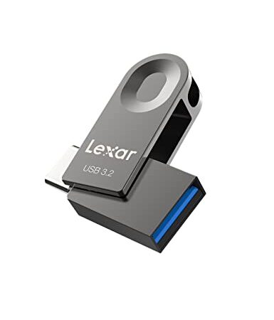 Lexar Chiavetta USB 64 GB, Pen Drive USB 3.2 Gen 1, USB C & USB A, Velocità di Lettura Fino a 100 MB/s, Supporta OTG, Metallo Memoria USB Stick per PC, Laptop, Auto, TV, Smartphone Type C, Android