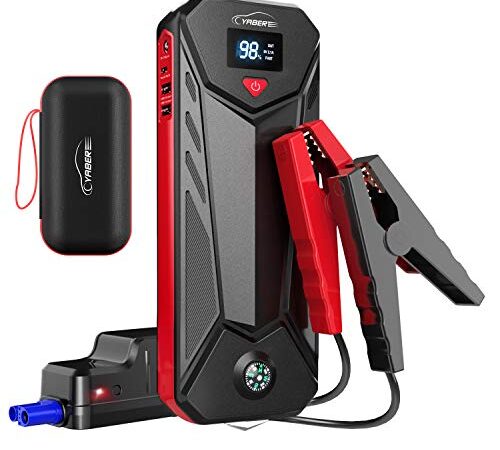 [2022 UPGRADE] YABER Avviatore Batteria Auto, 3000A Avviatore Emergenza per Auto/Moto (Motori Fino a 8.0L Gas o 8.0L Diesel), Booster Avviamento Auto Portatile 23800mAh Power Bank con Torcia LED