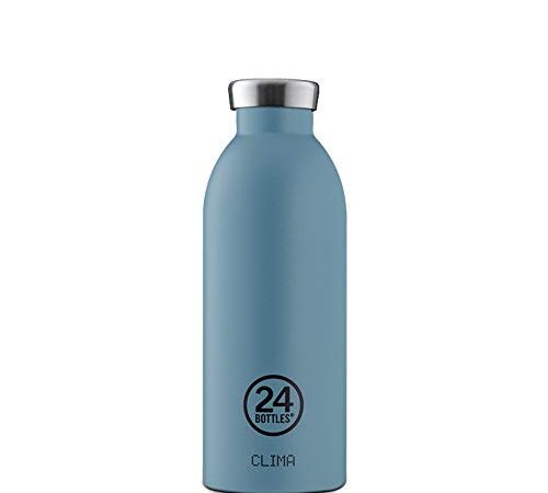 24Bottles Clima Bottle - Thermos in acciaio inox, 500 ml, isolato e privo di BPA (polvere blue)