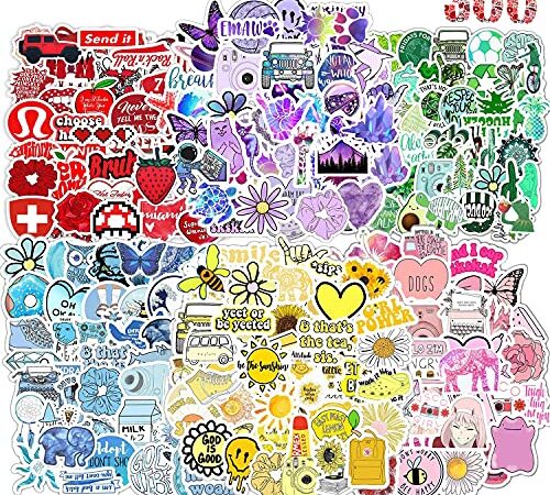 Adesivi 300 Pezzi Stickers Aesthetic Graffiti Colorati in Vinile Impermeabili Iife Decals per PC Portatile Cellulare iPad Macbook Borracce Skateboard Valigia Tazze Chitarra Frigoriferi Idee Regalo