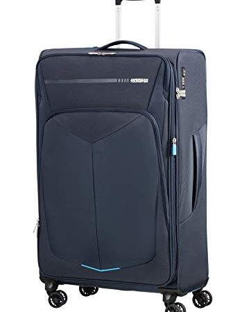 American Tourister Summerfunk Bagaglio a mano, Spinner L Espandibile (79 cm - 119L), Blu (Navy)