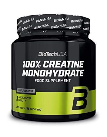 BioTechUSA 100% Creatine Monohydrate, Creatin monoidrato di grado farmaceutico in polvere senza aggiunta di sapore, 300 g