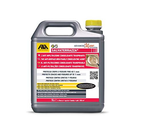 FILA Surface Care Solutions SALVATERRAZZA 5L Protettivo consolidante Anti-infiltrazioni Base solvente, 5 Litri