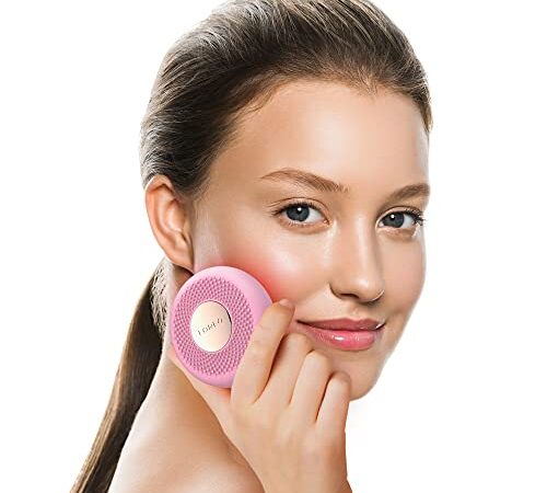 Foreo Ufo Mini, Trattamento Maschera Led Viso, Trattamento Viso con Led Rosso, Skincare Coreana, Termoterapia, Massaggiatore Viso, Miglior Assorbimento dei Prodotti di Skincare, Pearl Pink