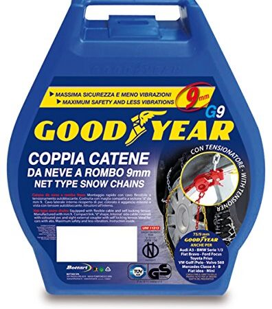 Goodyear 77910 "G9", Catene neve auto 9 mm, Misura 095, Omologate TUV e GS Onorm