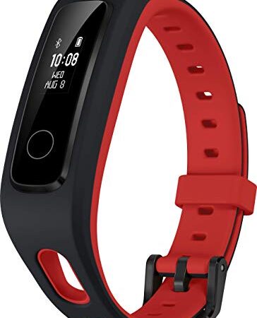 HONOR 55030496 Running Band 4 con Sensore di Movimento a 6 Assi, Registrazione Diretta sulla Scarpa, Rosso