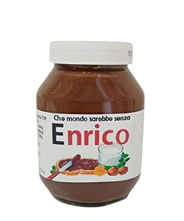 Idea Regalo Sweet personalizzato da | Nutella 1000gr. / 1kg | Ideale per tutti gli eventi ottima idea per feste e party | Barattolo crema spalmabile personalizzato testo frontale e tappo