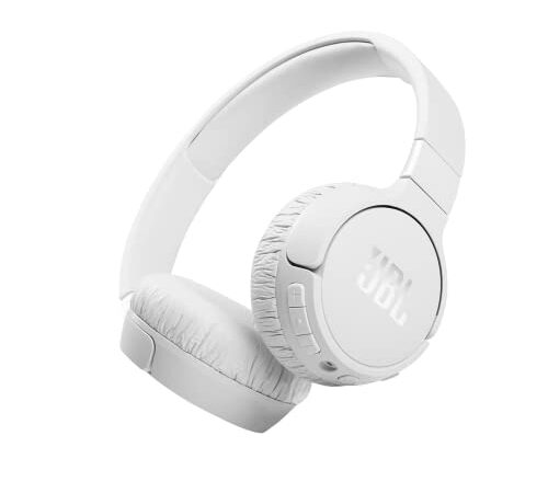 JBL Tune 660BTNC Cuffie On-Ear Bluetooth Wireless, Cancellazione Attiva del Rumore, Microfono integrato, Più di 44h di autonomia, Colore Bianco