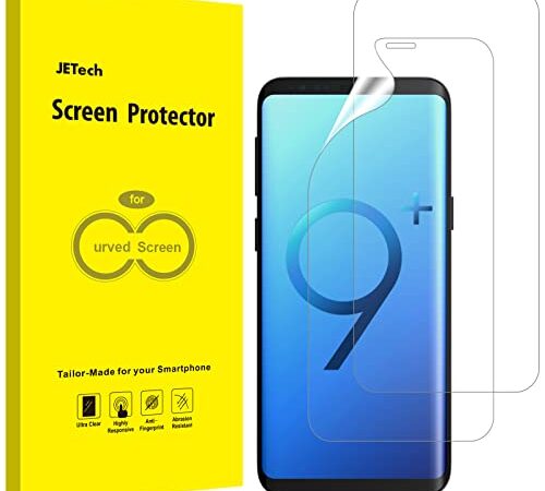 JETech Pellicola Protettiva Compatibile Samsung Galaxy S9 Plus S9+ (Non per S9), Film Ultra HD TPU, Confezione da 2