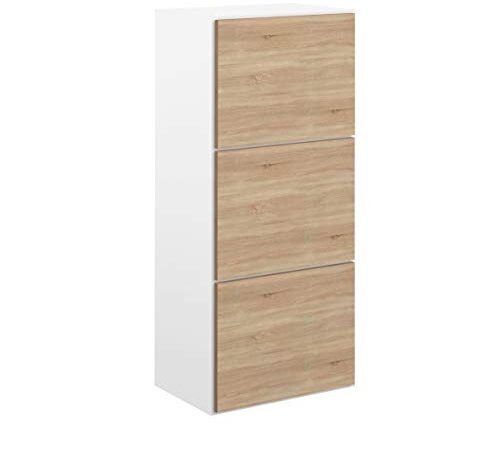 Marchio Amazon - Movian Odiel - Scarpiera, 50 x 33.1 x 118.7 cm (L x P x A), colore bianco e quercia