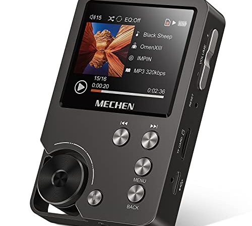 MECHEN M30 Lettore MP3 64GB, Doppio DAC ad alta Risoluzione Lossless DSD FLAC Lettore Musicale Audio Digitale, Lettore FLAC Retro Portatile con Rotella di Scorrimento, Supporto fino a 256GB