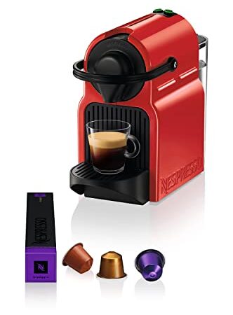 Nespresso Inissia XN1005, Macchina da caffè di Krups, 1260W, colore Ruby Red