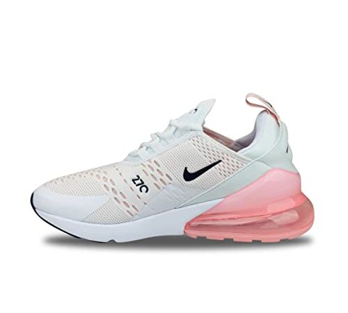 Nike Air Max 270, Sneaker Donna, White/Midnight Navy-Atmosphere, 39 EU