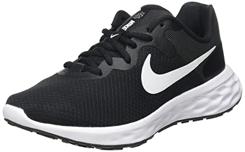 Nike Revolution 6, Sneaker Donna, Black White Dark Smoke Grey Cool Grey, 38 EU