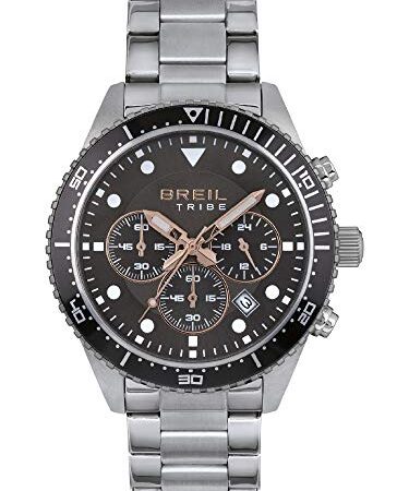 Orologio BREIL UOMO SAIL quadrante BI-COLORE NERO movimento CHRONO QUARZO e BRACCIALE ACCIAIO EW0506