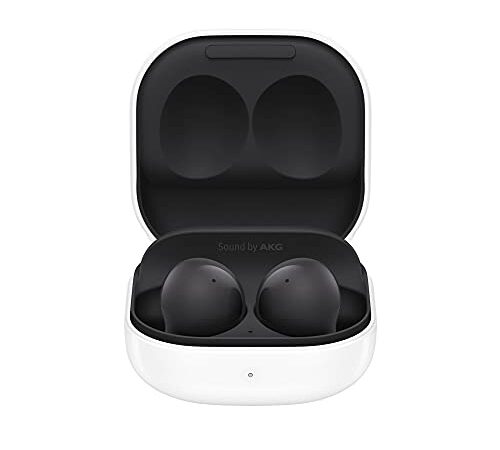 Samsung Galaxy Buds2 Cuffie Bluetooth, True Wireless, Cancellazione attiva rumori, Custodia Ricarica, Audio bilanciato, IPx2, Ergonomici Peso 5g/auricolare, Graphite 2021 [Versione Italiana]