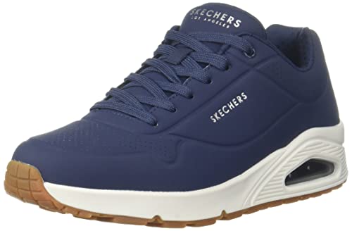 Skechers Uno Stand On Air, Scarpe da Ginnastica Basse Uomo, Blu (Navy Durabuck/Trim), 42 EU