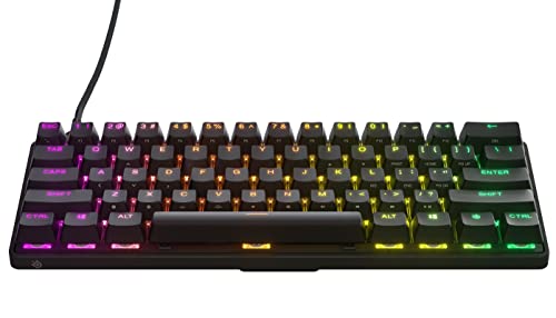 SteelSeries Apex Pro Mini - Tastiera meccanica da gaming - La più veloce al mondo - Azionamento regolabile - Fattore di forma compatto al 60% - Layout americano (QWERTY)