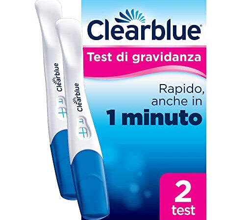 Test di Gravidanza Clearblue Rilevazione Rapida Maxiformato, Risultato Rapido, anche in 1 minuto*, 2 Test