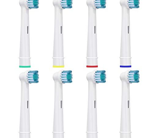 Testine Spazzolino Ricambio Compatibile Con OralB - Adatto Spazzolino Elettrico Orale B Sensitive, Cross Action, Professional Care, Vitality, ecc - Di HSYTEK