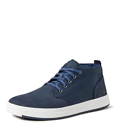 Timberland Uomo Davis Square F/L Chukka Stivali, Blu (Navy/Nubuck), 42 EU