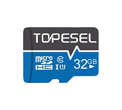 TOPESEL Scheda Micro SD da 32 GB, Scheda di Memoria MicroSDHC fino a 85 MB/s, UHS-I, classe 10, U1