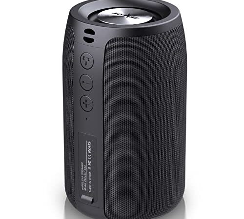 ZEALOT Cassa Bluetooth, Altoparlante Portatile, Outdoor, Bluetooth 5.0, Impermeabile, Stereo Rumoroso, Bassi Incredibili, 1500 Minuti Tempo di gioco con AUX/TF/USB per viaggi a casa