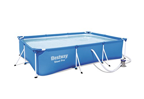 Bestway 56411 Set Piscina Fuori Terra Steel Pro Rettangolare da 300x201x66 cm