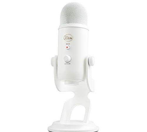 Blue Yeti Microfono USB per Registrazione, Streaming, Gaming, Podcasting su PC e Mac, Mic a Condensatore per Laptop o Computer, Effetti Blue VO!CE, Stand Regolabile, Plug and Play - Bianco