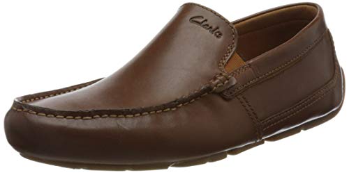 Clarks Markman Plain, Mocassini Uomo, Marrone (Dark Tan Lea), 44 EU